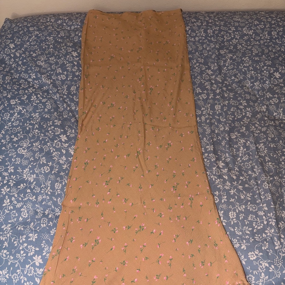 Wild Fable Tan Floral Maxi Skirt